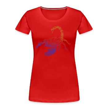 Cool Scorpion Insect Sketch Graphic Scorpion Lover - T-shirt bio Premium Femme - rouge - Devant - Mia (176cm)
