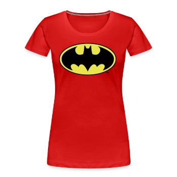 Batman Logo Flex - Frauen Premium Bio T-Shirt - Rot - Vorne - Mia (176cm)