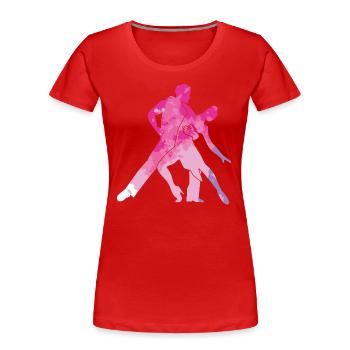Salsa Dancing Dancing Couple Anniversaire Cadeau Rose - T-shirt bio Premium Femme - rouge - Devant - Mia (176cm)