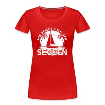 Segelboot Katamaran Kapitän Segeln Segler Geschenk - Frauen Premium Bio T-Shirt - Rot - Vorne - Mia (176cm)