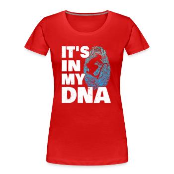 C’est dans mon ADN Stuntscooter Trickscooter Roller - T-shirt bio Premium Femme - rouge - Devant - Mia (176cm)