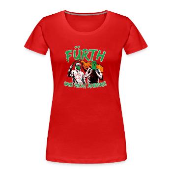 Fürth und nicht anders UPDATE - Frauen Premium Bio T-Shirt - Rot - Vorne - Mia (176cm)