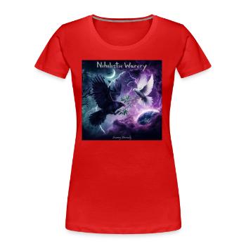 NW - S’envoler éternellement - T-shirt bio Premium Femme - rouge - Devant - Mia (176cm)