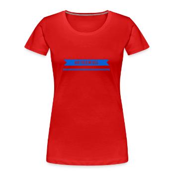 nicht mehr gefangen - Frauen Premium Bio T-Shirt - Rot - Vorne - Mia (176cm)