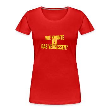 ich bin kopflos - Frauen Premium Bio T-Shirt - Rot - Vorne - Mia (176cm)