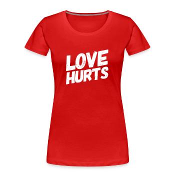 Liebe und Schmerz - Frauen Premium Bio T-Shirt - Rot - Vorne - Mia (176cm)