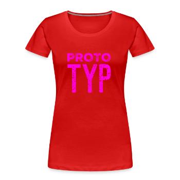 ich bin unvergleichbar - Frauen Premium Bio T-Shirt - Rot - Vorne - Mia (176cm)