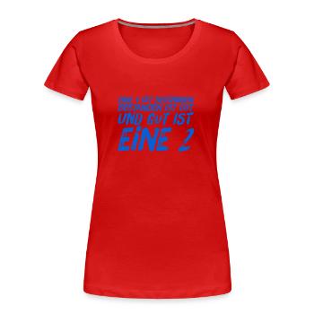 bestanden ist gut - Frauen Premium Bio T-Shirt - Rot - Vorne - Mia (176cm)