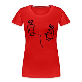 47 Jahre alt - 47. Geburtstag lustiges Geschenk 47 Jahre - Frauen Premium Bio T-Shirt - Rot - Vorne - Mia (176cm)