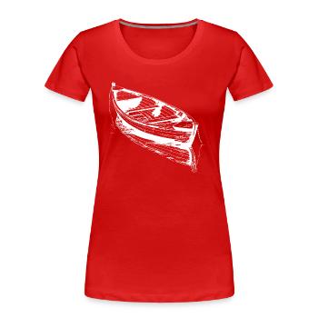 Boat - Women's Premium Organic T-Shirt - red - Front - Mia (176cm)