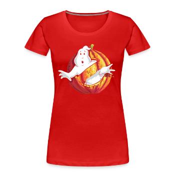 Ghostbusters Halloween Logo - Women's Premium Organic T-Shirt - red - Front - Mia (176cm)