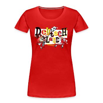 Looney Tunes Deutschland - Frauen Premium Bio T-Shirt - Rot - Vorne - Mia (176cm)