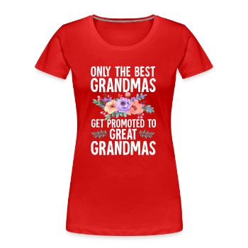 Meilleur arrière-art de grand-mère pour grand-mère femmes grand - T-shirt bio Premium Femme - rouge - Devant - Mia (176cm)