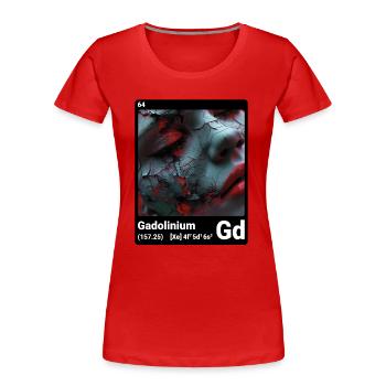 L’IA chez Gadolinium (bk) - T-shirt bio Premium Femme - rouge - Devant - Mia (176cm)
