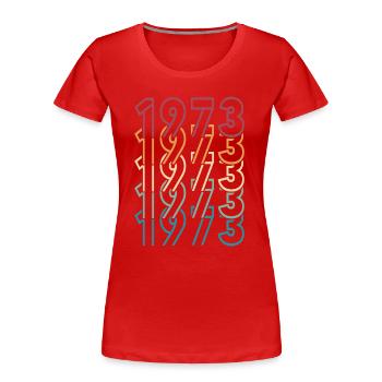 Droits 1973 Défendre Roe v Wade Droits reproductifs - T-shirt bio Premium Femme - rouge - Devant - Mia (176cm)
