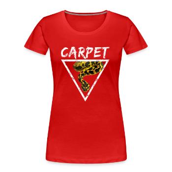Tapis Python Geometric Snake Owner - T-shirt bio Premium Femme - rouge - Devant - Mia (176cm)