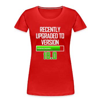 IT-Mitarbeiter 18. Geburtstag PC-Gaming - Frauen Premium Bio T-Shirt - Rot - Vorne - Mia (176cm)