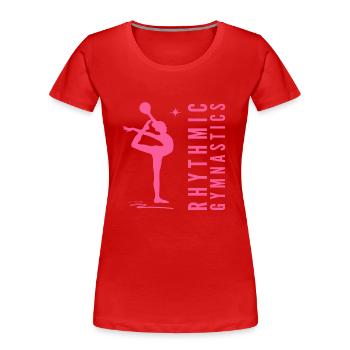 Gymnastique rythmique Gymnastique gymnastique avec ballon - T-shirt bio Premium Femme - rouge - Devant - Mia (176cm)