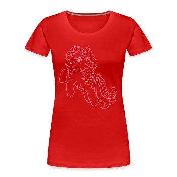 My Little Pony Retro Poney Rose - T-shirt bio Premium Femme - rouge - Devant - Mia (176cm)