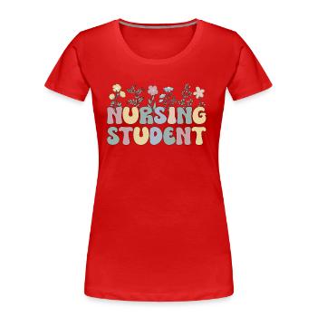 Nursing Student Nurse Student - Women's Premium Organic T-Shirt - red - Front - Mia (176cm)