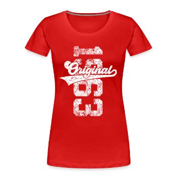 63RD BIRTHDAY ORIGINAL 1963 - Women's Premium Organic T-Shirt - red - Front - Mia (176cm)