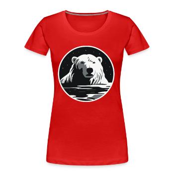 Polar bear - Women's Premium Organic T-Shirt - red - Front - Mia (176cm)