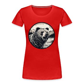 Grizzly Bear - Women's Premium Organic T-Shirt - red - Front - Mia (176cm)