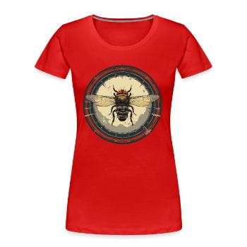 Fliege - Frauen Premium Bio T-Shirt - Rot - Vorne - Mia (176cm)