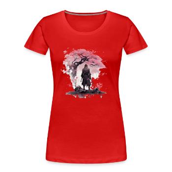 sakura samurai - Frauen Premium Bio T-Shirt - Rot - Vorne - Mia (176cm)
