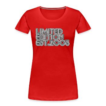 LIMITED EDITION EST. 2005 - Women's Premium Organic T-Shirt - red - Front - Mia (176cm)