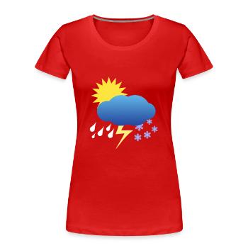 Weather calamity - Women's Premium Organic T-Shirt - red - Front - Mia (176cm)