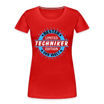 Meilleur technicien au monde - T-shirt bio Premium Femme - rouge - Devant - Mia (176cm)