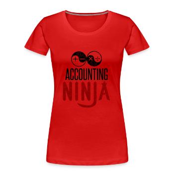 Accounting Ninja - Buchhaltung Finanzen Bilanz - Frauen Premium Bio T-Shirt - Rot - Vorne - Mia (176cm)