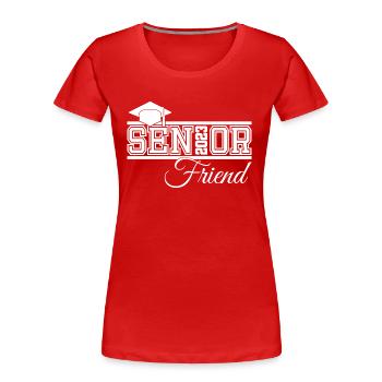 Senior 2023 Friend Proud Friend of Graduated - Women's Premium Organic T-Shirt - red - Front - Mia (176cm)