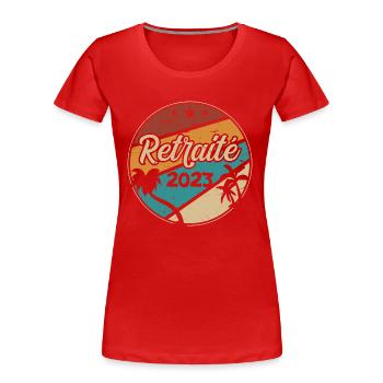 Retired 2023 Original Vintage Retirement Humor - Frauen Premium Bio T-Shirt - Rot - Vorne - Mia (176cm)