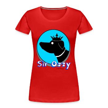 Sir Ozzy Kleidung - Frauen Premium Bio T-Shirt - Rot - Vorne - Mia (176cm)