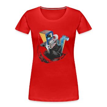 Parkour - T-shirt bio Premium Femme - rouge - Devant - Mia (176cm)