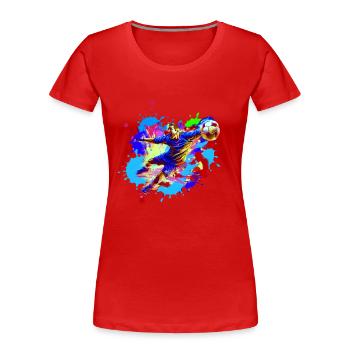 Handball, handballer, Beachhandball,Graffiti - Frauen Premium Bio T-Shirt - Rot - Vorne - Mia (176cm)