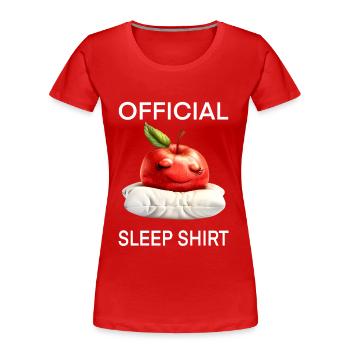 Apfel - Frauen Premium Bio T-Shirt - Rot - Vorne - Mia (176cm)