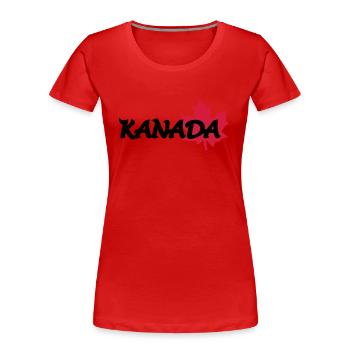 Kanada - Frauen Premium Bio T-Shirt - Rot - Vorne - Mia (176cm)