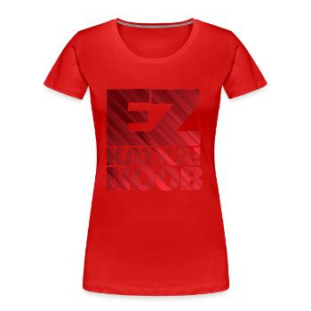 ez katka - Frauen Premium Bio T-Shirt - Rot - Vorne - Mia (176cm)