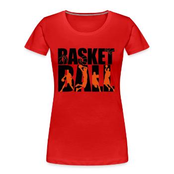 basketball 4_2c - Women's Premium Organic T-Shirt - red - Front - Mia (176cm)