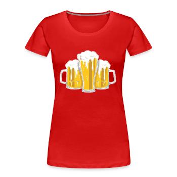 Beer Beer Mug Beer Mug Beer Glass Beer Mug Gift - Women's Premium Organic T-Shirt - red - Front - Mia (176cm)