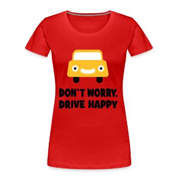 Auto fahren - Frauen Premium Bio T-Shirt - Rot - Vorne - Mia (176cm)
