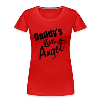 Daddy's Angel - Frauen Premium Bio T-Shirt - Rot - Vorne - Mia (176cm)