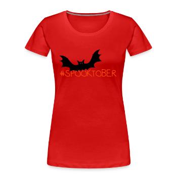 #spooktober / Halloween - Frauen Premium Bio T-Shirt - Rot - Vorne - Mia (176cm)