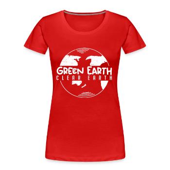 Journée mondiale de la Terre - T-shirt bio Premium Femme - rouge - Devant - Mia (176cm)