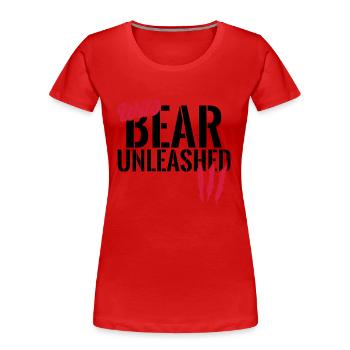 Wilder Bär entfesselt - Frauen Premium Bio T-Shirt - Rot - Vorne - Mia (176cm)