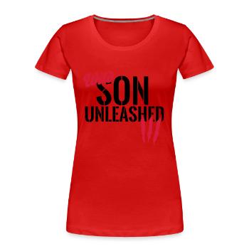 Wilder Sohn entfesselt - Frauen Premium Bio T-Shirt - Rot - Vorne - Mia (176cm)