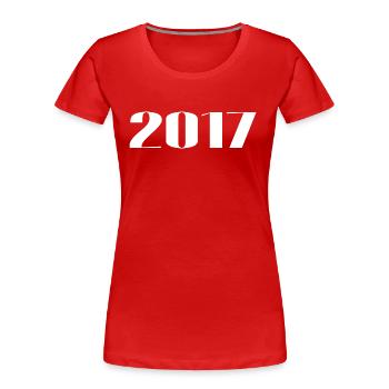 2017 - Gift born in 2017 - Women's Premium Organic T-Shirt - red - Front - Mia (176cm)